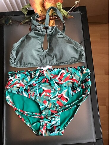 S beden yüksek bel bikini takımı suwen