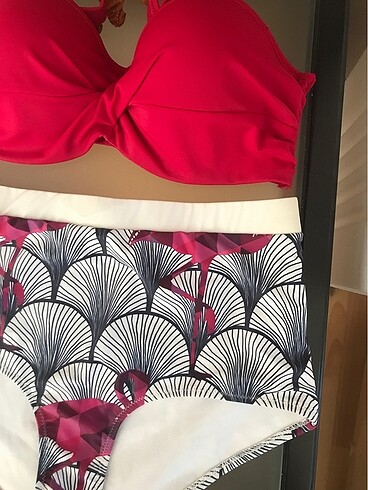 m Beden 80B m beden yüksek bel bikini takımı