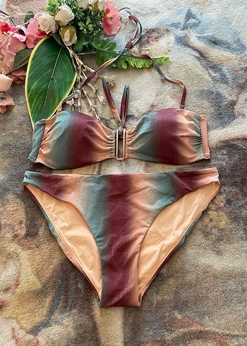 Bohem Renkli Tie-Dye Mini Bikini