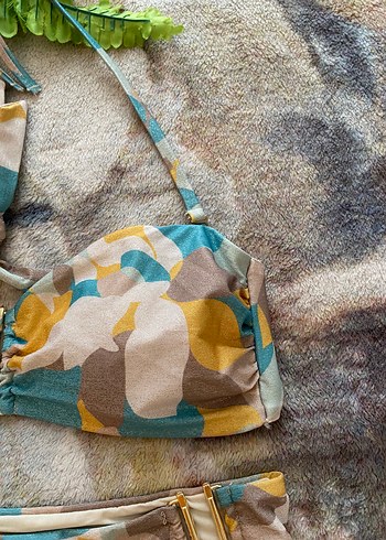 l Beden Bohem Çok Renkli Mini Bikini Takımı