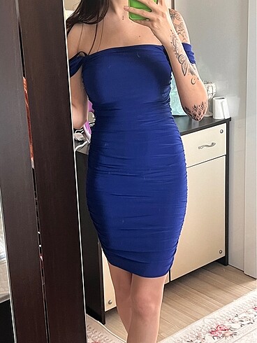 Saks Drapeli Elbise