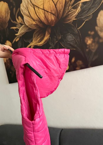 Kız Çocuk Pembe Fermuarlı Yelek - Görsel 2