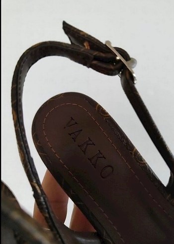 Vakko Kahverengi Deri Kadın Stiletto - Görsel 4