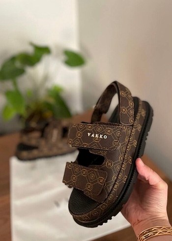 Vakko Kahverengi Platform Topuklu Kadın Sandalet - Görsel 3