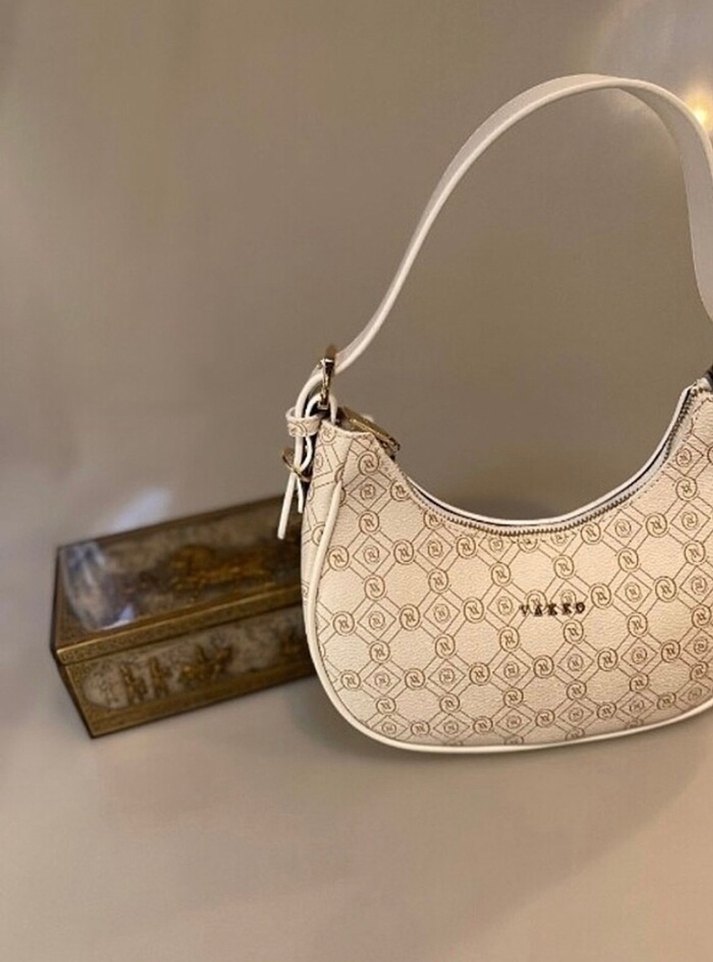 Vakko Baget Çanta Klasik Elegan Yılan Derisi Desenli Kadın Çanta - Görsel 4