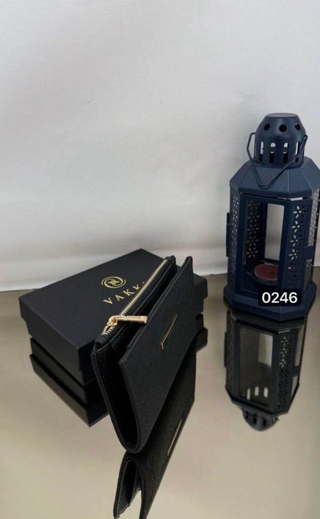 Vakko Kadın Siyah Deri Fermuarlı Cüzdan - Görsel 2