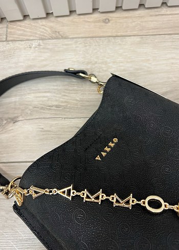 Vakko CHARMLİ Zincir Detaylı Kahverengi Deri Çanta - Görsel 9