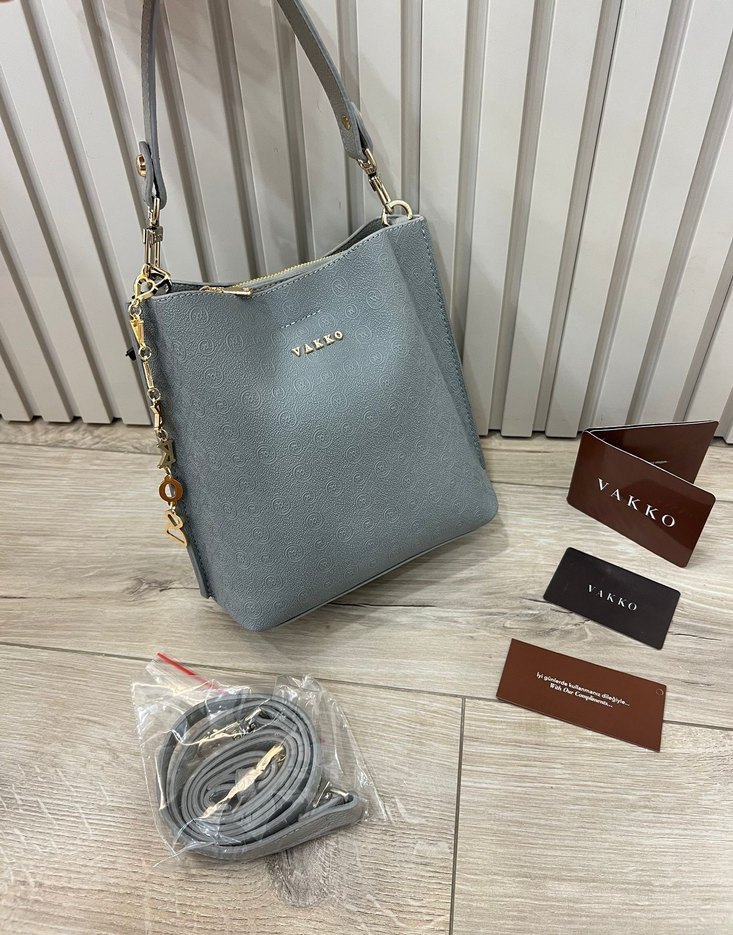 Vakko CHARMLİ Zincir Detaylı Kahverengi Deri Çanta - Görsel 5