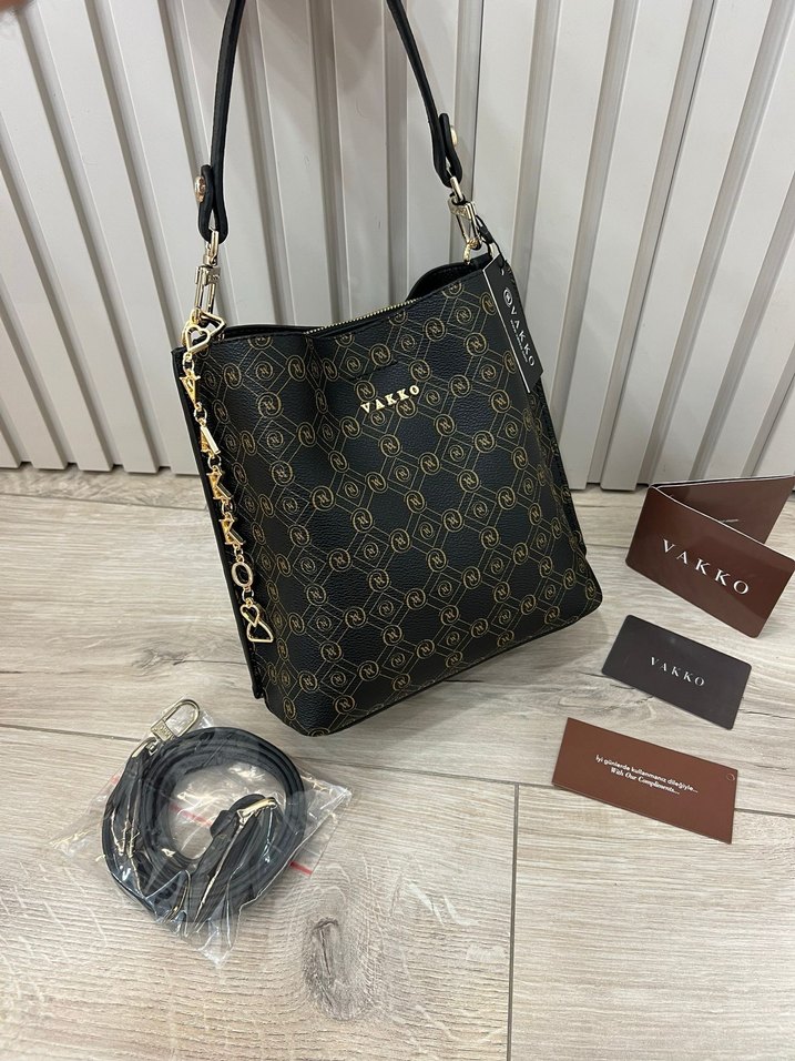 Vakko CHARMLİ Zincir Detaylı Kahverengi Deri Çanta - Görsel 3