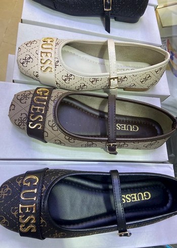 Guess Kadın Beyaz Nakışlı Tokalı Babet - Görsel 5