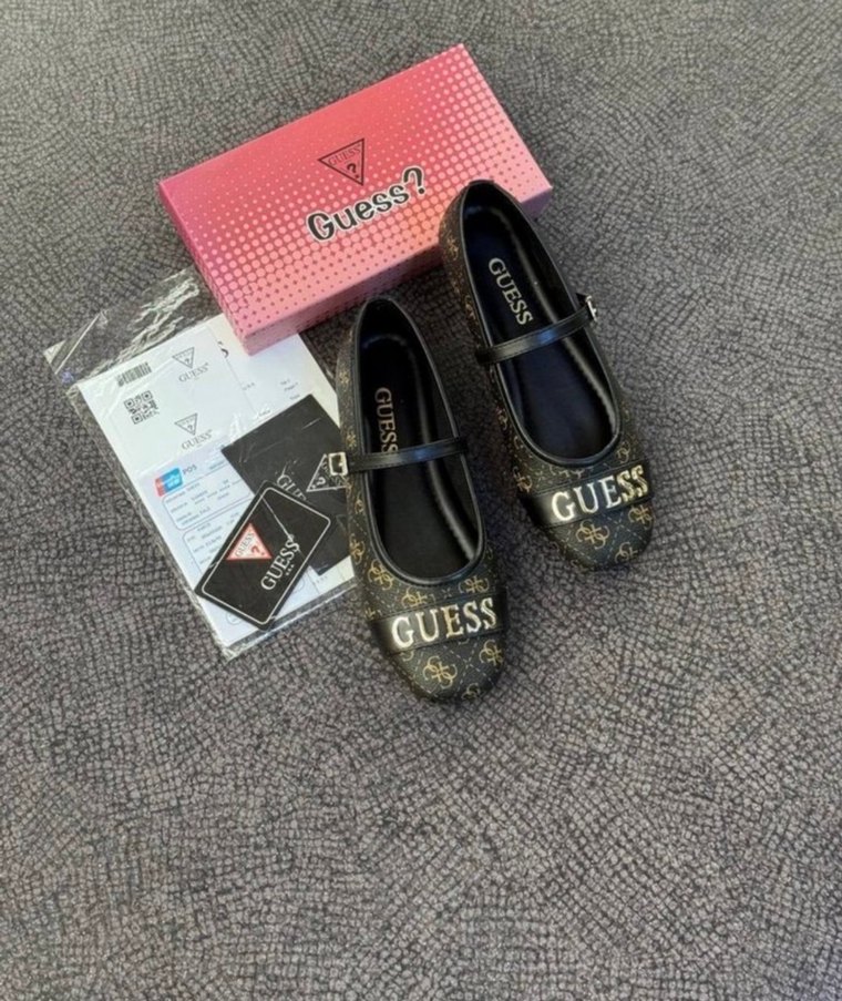 Guess Kadın Beyaz Nakışlı Tokalı Babet - Görsel 3