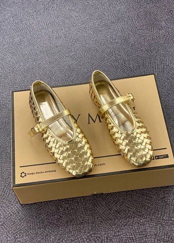 Kahverengi Örgü Desenli Tokalı Kadın Babet BEYMEN - Görsel 7