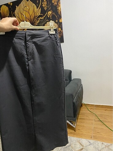 s Beden gri Renk Zara S Beden Cepli Kalem Etek