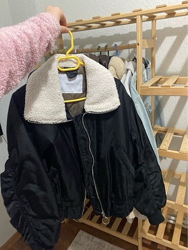 xs Beden siyah Renk Bomber ceket