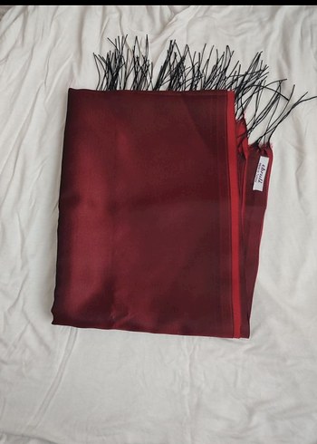 Bordo Püsküllü Şal - Görsel 6