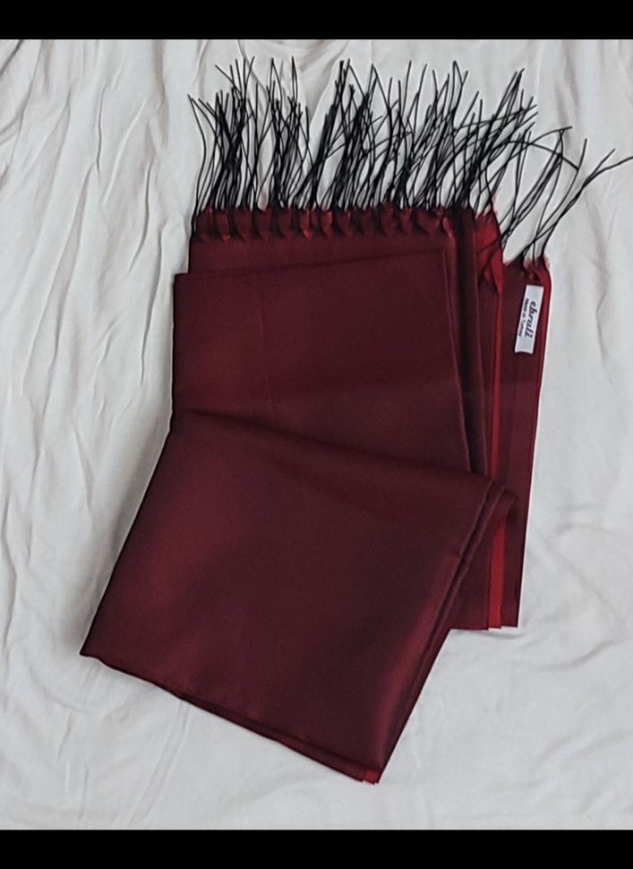 Bordo Püsküllü Şal - Görsel 3