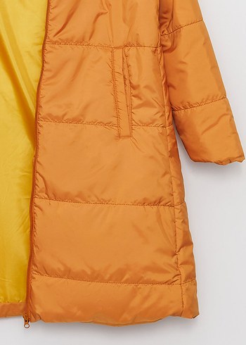Turuncu Kadın Mont Şişme Mont - Görsel 5
