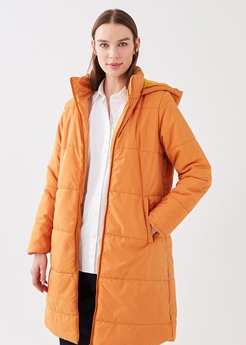 Turuncu Kadın Mont Şişme Mont - Görsel 2