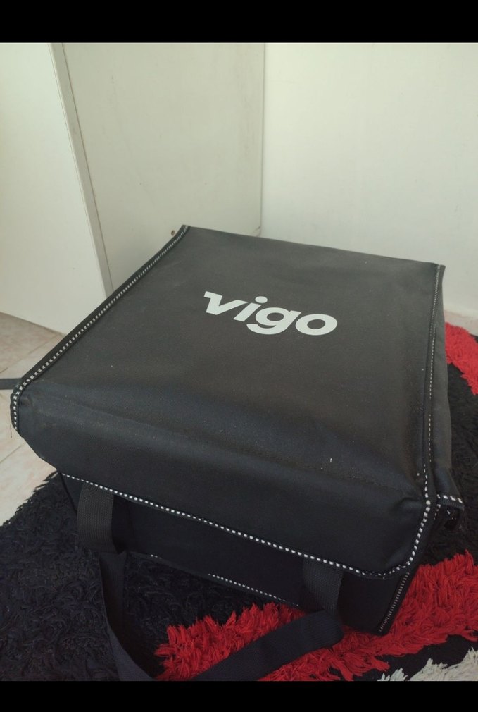 kurye çantası sipariş taşıma çantası vigo 2 parça siyah&neon - Görsel 5