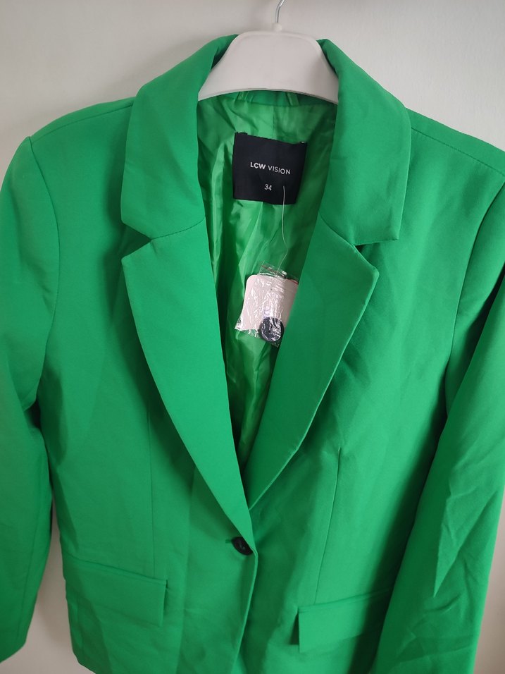 yeşil blazer ceket - Görsel 4