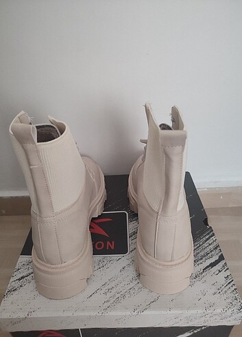 Kadın bot kışlık ayakkabı bej - Görsel 7