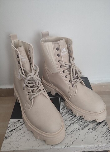 Kadın bot kışlık ayakkabı bej - Görsel 6