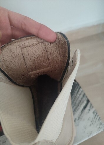 Kadın bot kışlık ayakkabı bej - Görsel 8