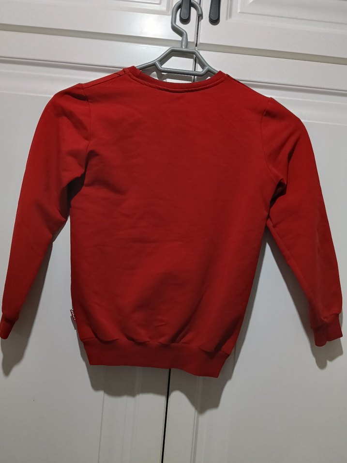 Kırmızı Baskılı Erkek Çocuk Sweatshirt - Görsel 2