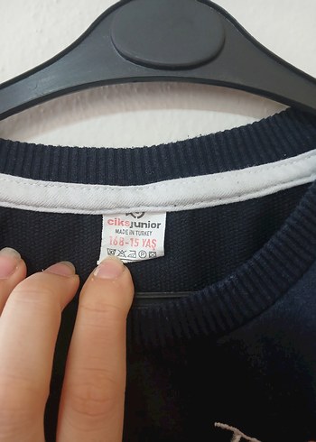 Çocuk Erkek Siyah Turuncu Baskılı Sweatshirt - Görsel 3