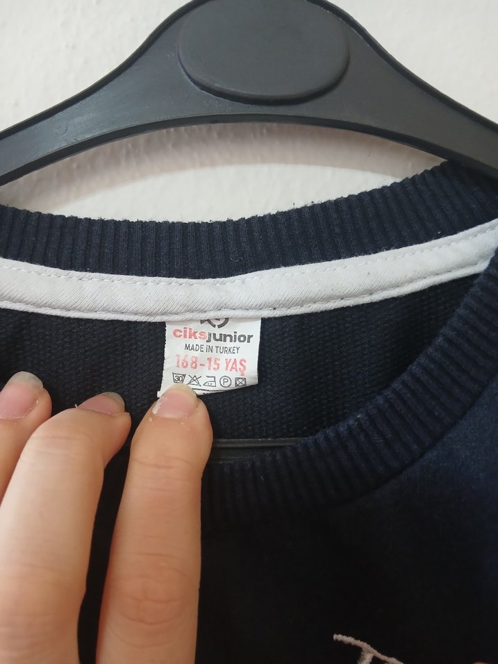 Çocuk Erkek Siyah Turuncu Baskılı Sweatshirt - Görsel 3