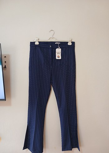 Lacivert Kadın Kumaş Pantolon - Görsel 3