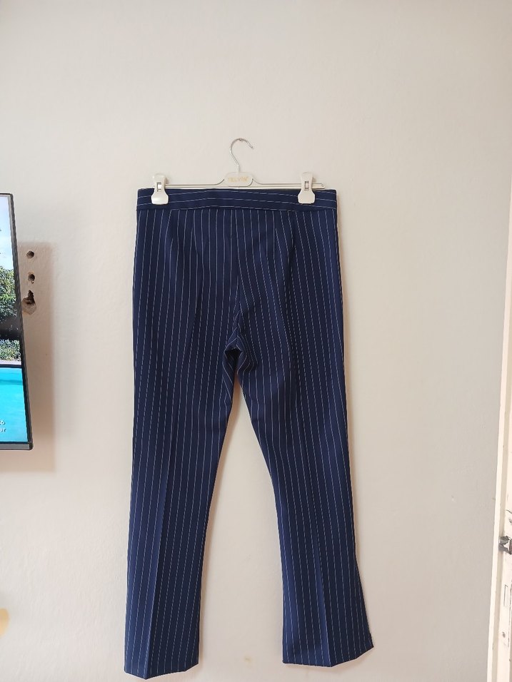 Lacivert Kadın Kumaş Pantolon - Görsel 5