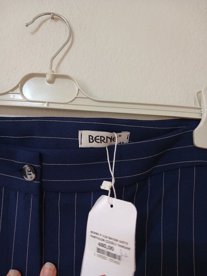 Lacivert Kadın Kumaş Pantolon - Görsel 2