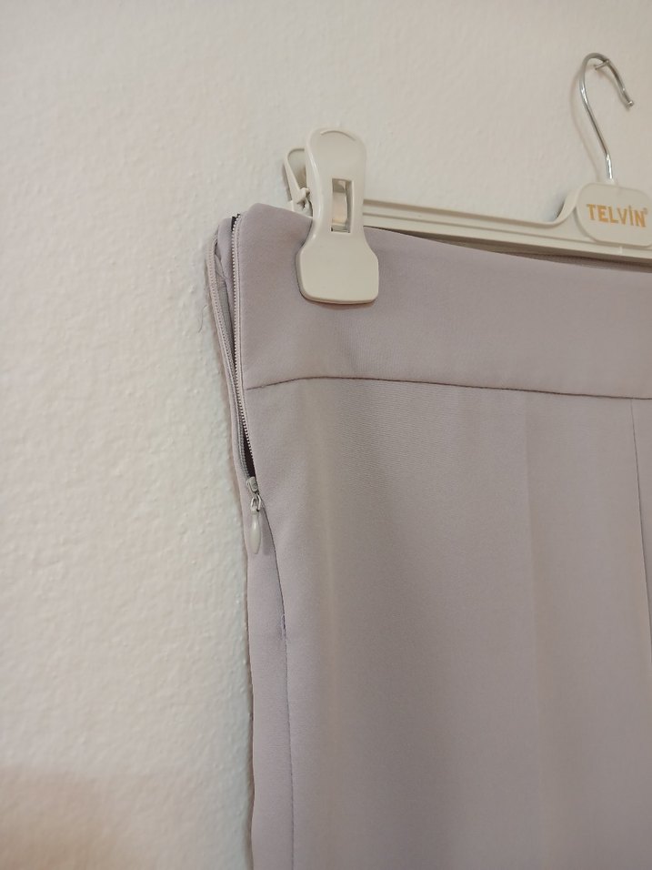 Gri Kadın Kumaş Pantolon - Görsel 2