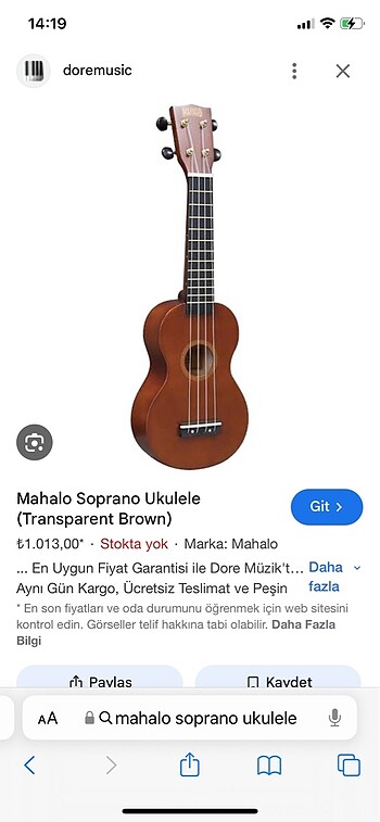 mahalo soprano ukulele