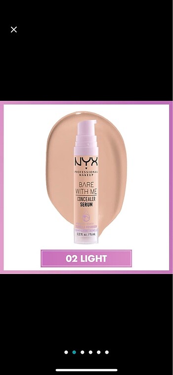 Beden Renk nyx bare with me 02 light