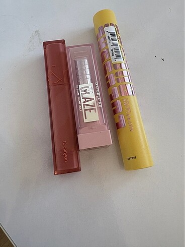 romand tint, lifter glaze, bubble maskara