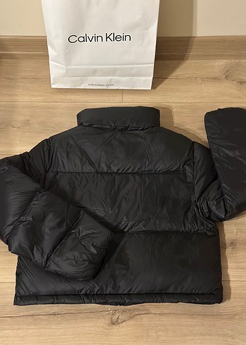 m Beden Calvin Klein Siyah Kadın Kışlık Midi Mont