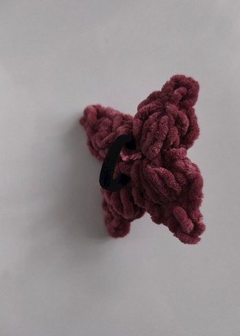 Püsküllü Pembe Çiçek toka - Görsel 4