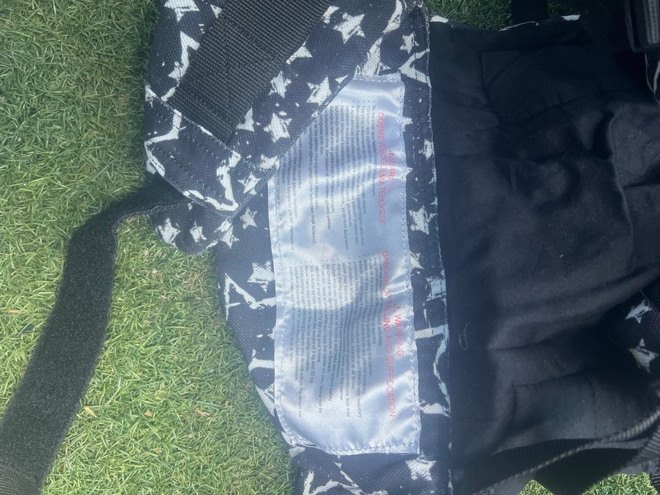 Mamadus Yıldız Desenli Siyah Bebek Kanguru - Görsel 5