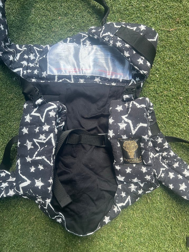 Mamadus Yıldız Desenli Siyah Bebek Kanguru - Görsel 3
