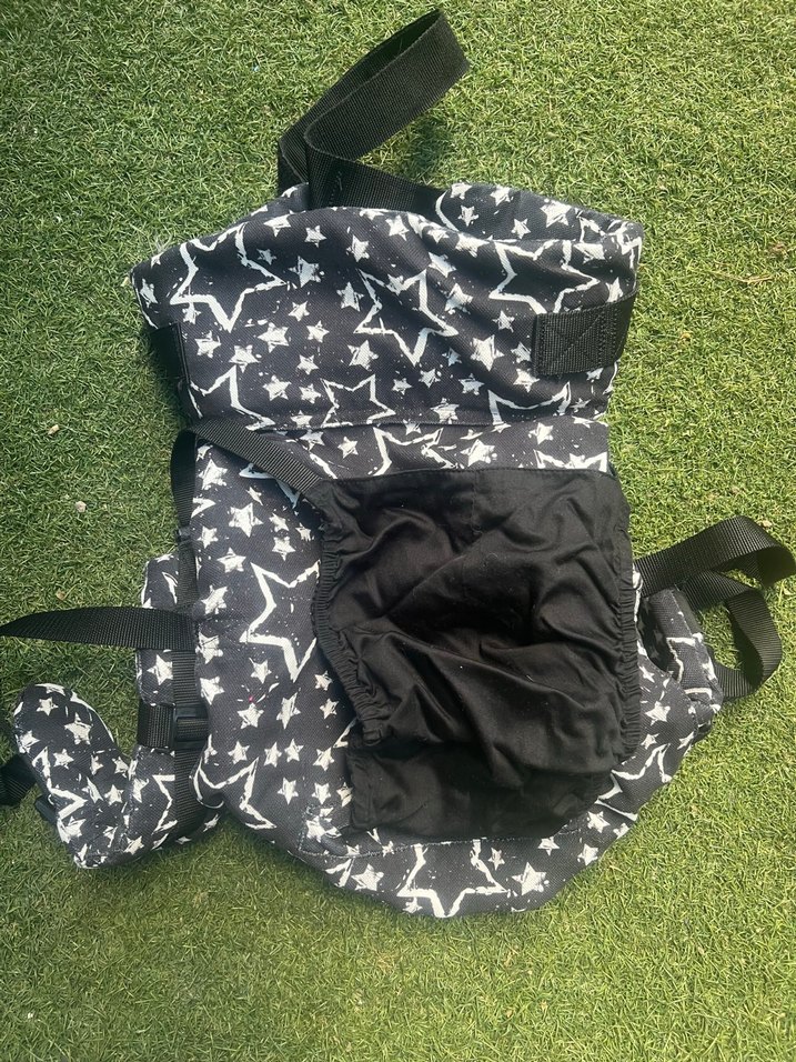 Mamadus Yıldız Desenli Siyah Bebek Kanguru - Görsel 2