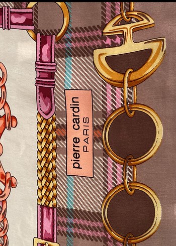 Zincir Detaylı Kahverengi Bohem eşarp - Görsel 3