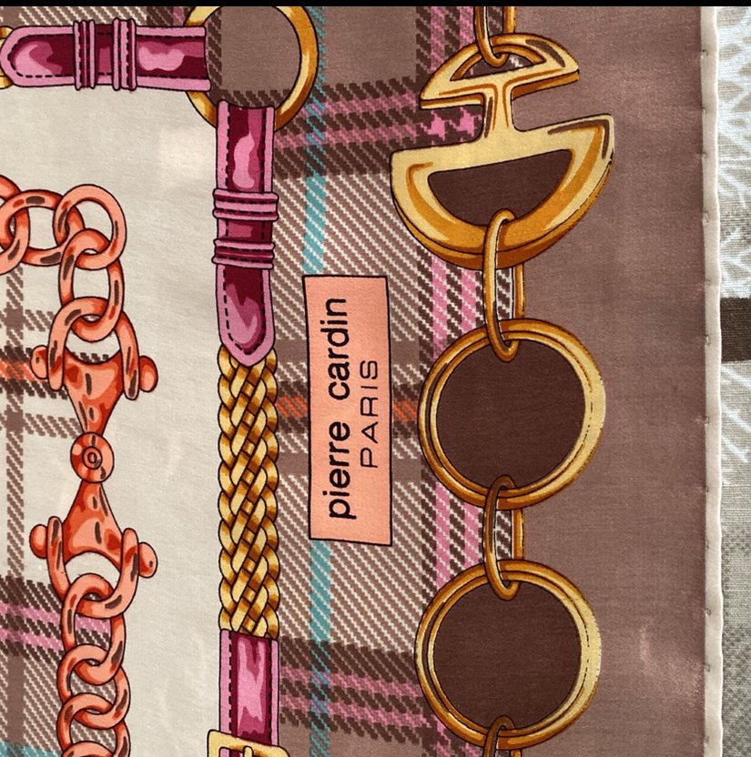 Zincir Detaylı Kahverengi Bohem eşarp - Görsel 3