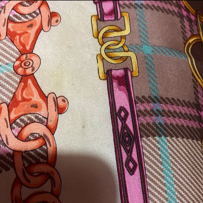 Zincir Detaylı Kahverengi Bohem eşarp - Görsel 5