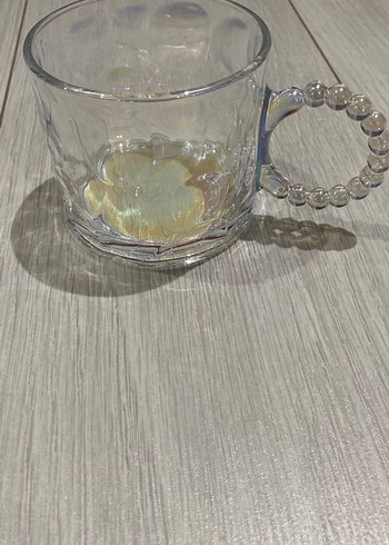 Sedefli Boncuk Kulplu 2'li Cam Kupa 280 cc - Görsel 2