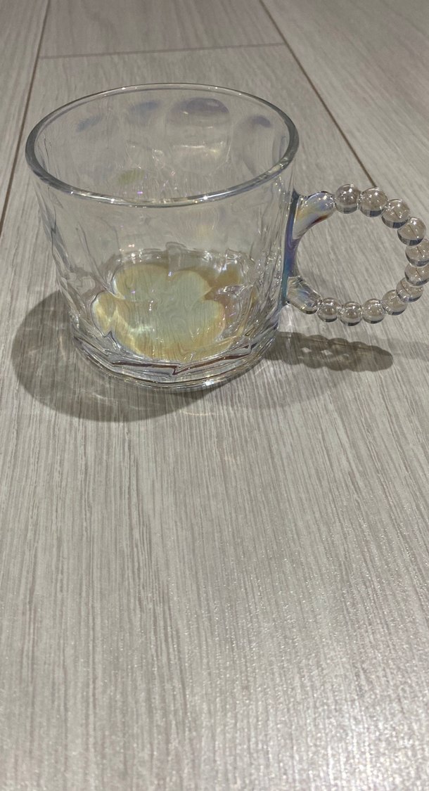 Sedefli Boncuk Kulplu 2'li Cam Kupa 280 cc - Görsel 2