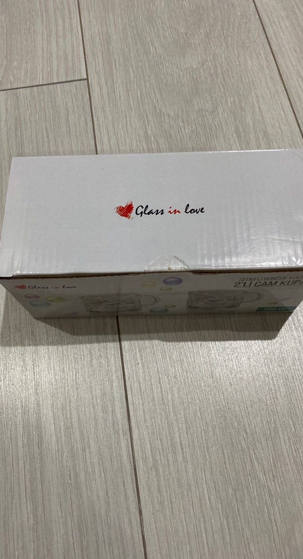 Sedefli Boncuk Kulplu 2'li Cam Kupa 280 cc - Görsel 5