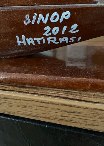 Koyu Kahverengi Ahşap Yelkenli Maket - Görsel 5