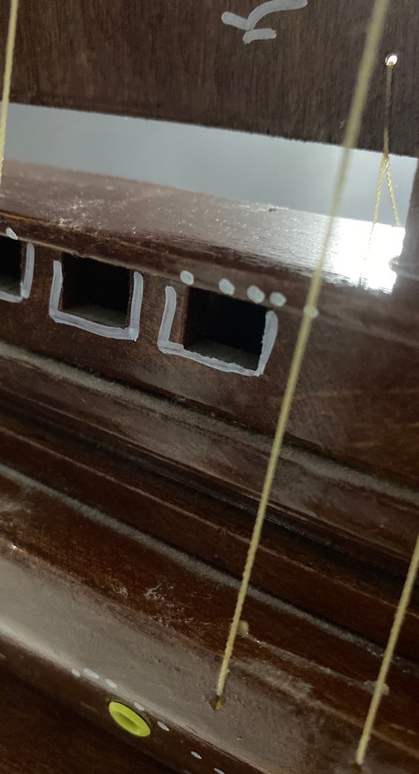 Koyu Kahverengi Ahşap Yelkenli Maket - Görsel 4